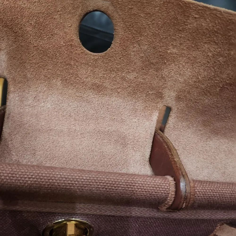 Hermes Herway Herbag 2 Bags In Brown & Beige Canvas And Leather Backpack/handbag - Picture 8 of 16